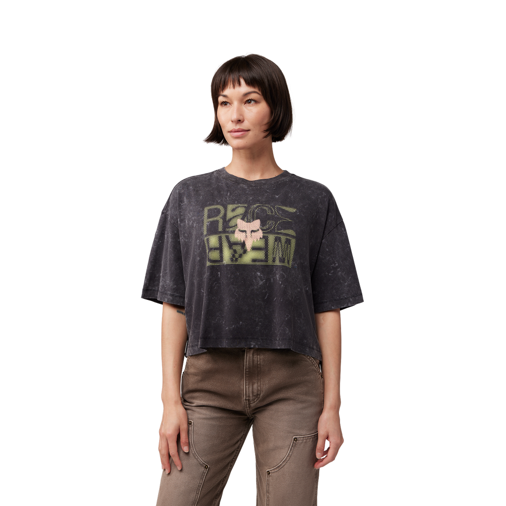 Womens Throttle Oversized Crop Tee