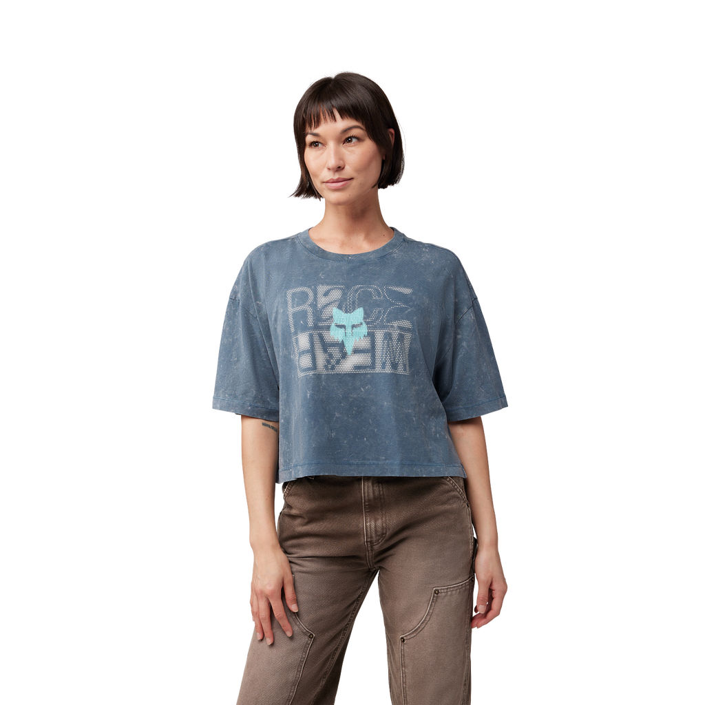Womens Throttle Oversized Crop Tee